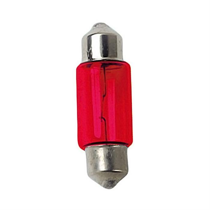 ΛΑΜΠΑΚΙΑ ΣΩΛΗΝΩΤΑ 12V/10w ΚΟΚΚΙΝΑ 11x31mm