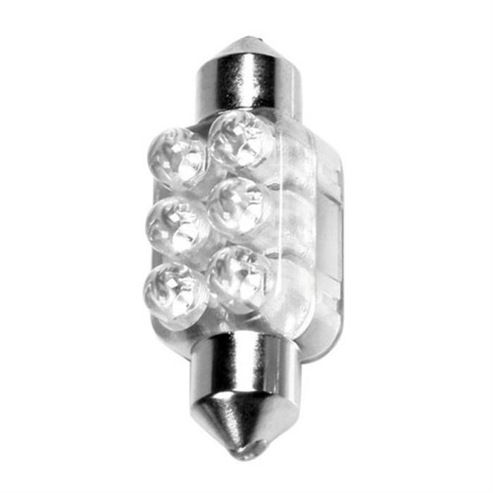 58427 12V ΛΑΜΠΑKI TORPEDO 6 LED - 13x35 mm - SV8,5-8 - 1 ΤΕΜΑΧΙΟ - BLISTER - ΜΠΛΕ ΦΩΤΙΣΜΟΣ