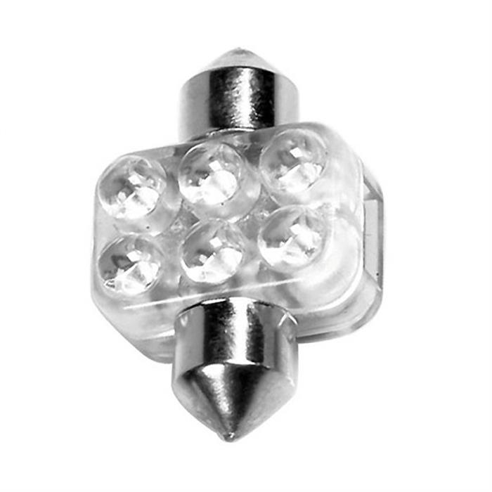 58424 12V ΛΑΜΠΑKI TORPEDO 6 LED - 18x31 mm - SV8,5-8 - 1 ΤΕΜΑΧΙΟ - BLISTER - ΛΕΥΚΟΣ ΦΩΤΙΣΜΟΣ