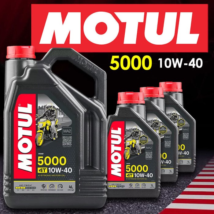 ΛΑΔΙ ΣΥΝΘΕΤΙΚΗΣ ΤΕΧΝΟΛΟΓΙΑΣ MOTUL 5000 4T SEMI-SYNTHETIC 10W/40  1LIT
