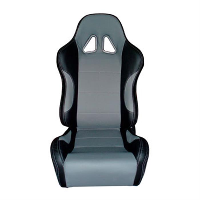ΚΑΘΙΣΜΑ ΑΝΑΚΛINOMEΝO BUCKET ΔΕΡΜΑΤΙΝΗ Α` ΠΟΙΟΤΗΤΑΣ GREY/BLACK