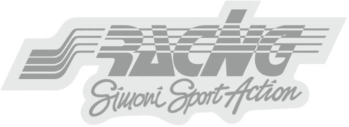 ΑΥΤΟΚΟΛΛΗΤΟ SIMONI RACING MEDIUM 29Χ12cm ΑΣΗΜΙ