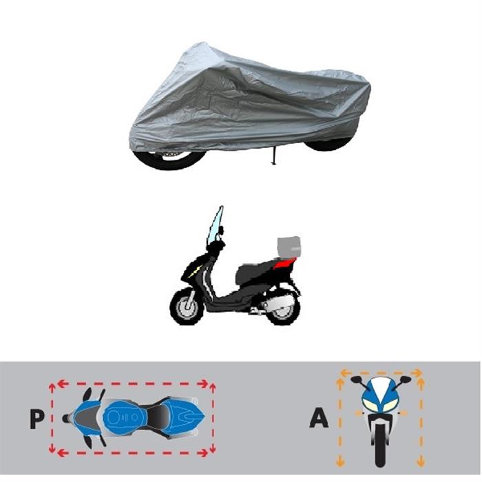 ΚΟΥΚΟΥΛΑ ΜΟΤΟΣΥΚΛΕΤΑΣ SILVER-LITE (Περίμετρος 5,25m - Περίμετρος ύψους στο τιμόνι 3,90m - για μικρές μηχανές με ανεμοθρ