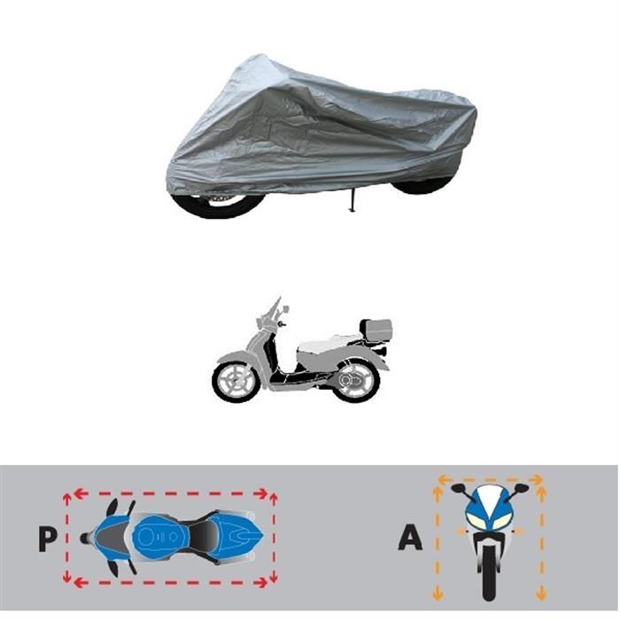 ΚΟΥΚΟΥΛΑ ΜΟΤΟΣΥΚΛΕΤΑΣ SILVER-LITE (Περίμετρος 5,25m - Περίμετρος ύψους στο τιμόνι 3,45m - για μικρές μηχανές με μπαγκαζ